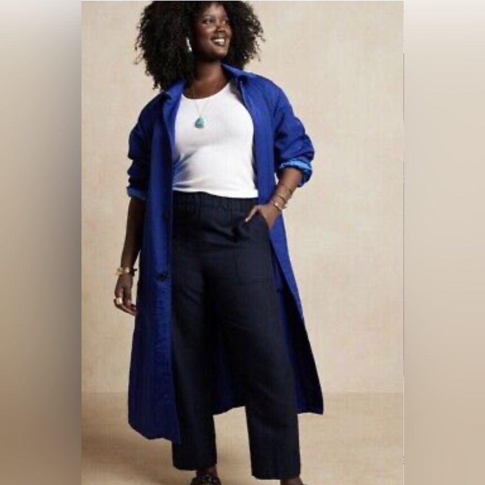 New ~Banana Republic Women's Navy Blue Linen Pants Size XL